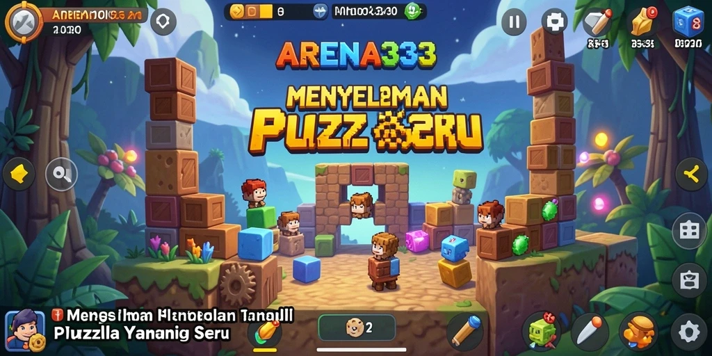Screenshot gameplay ARENA333 menampilkan tantangan puzzle yang menarik.