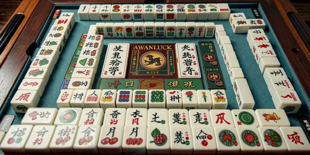 Tampilan menarik gameplay Mahjong di AWANLUCK