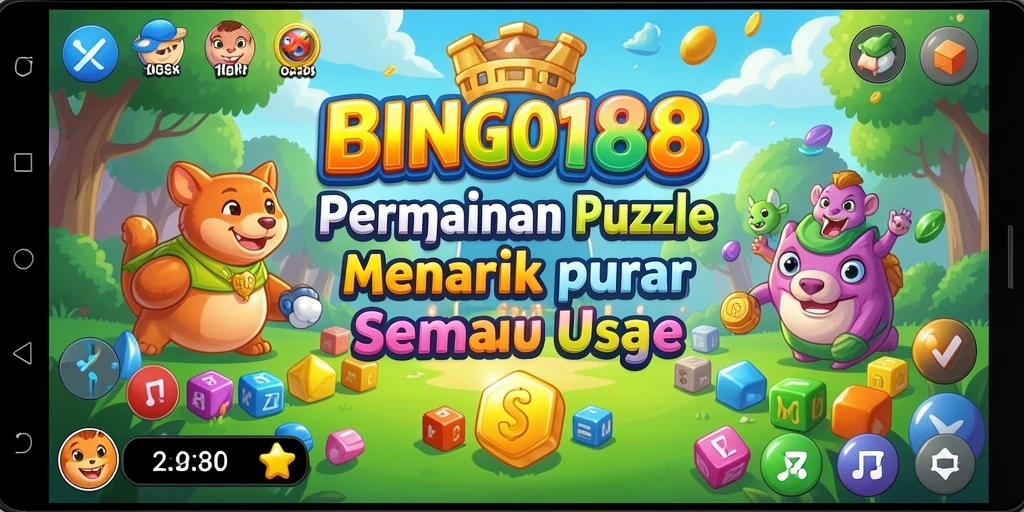 Tampilan gameplay utama BINGO188 yang menampilkan tantangan Puzzle.