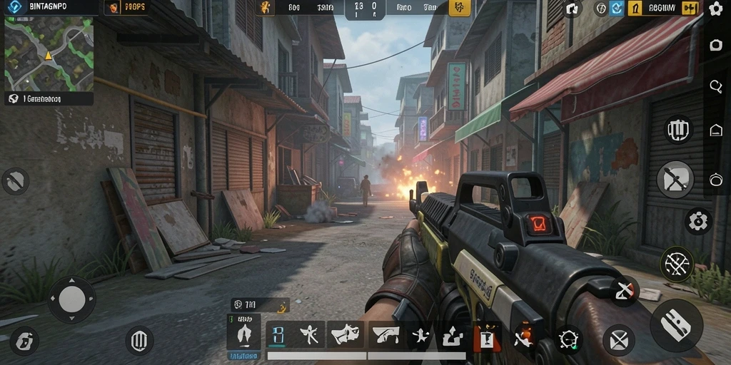 Screenshot gameplay BINTANGMPO yang menampilkan aksi TPS yang mendebarkan.