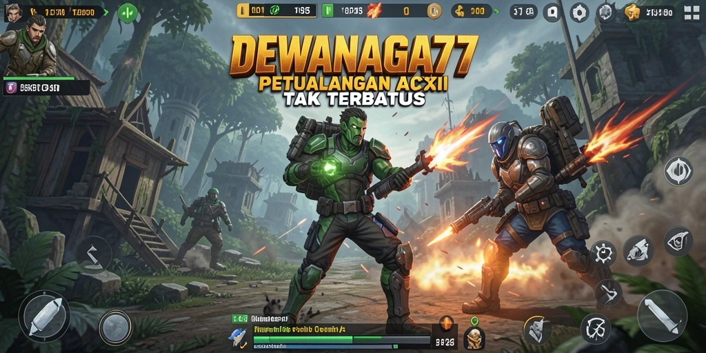 Tampilan gameplay menegangkan dari DEWANAGA77 saat beraksi.