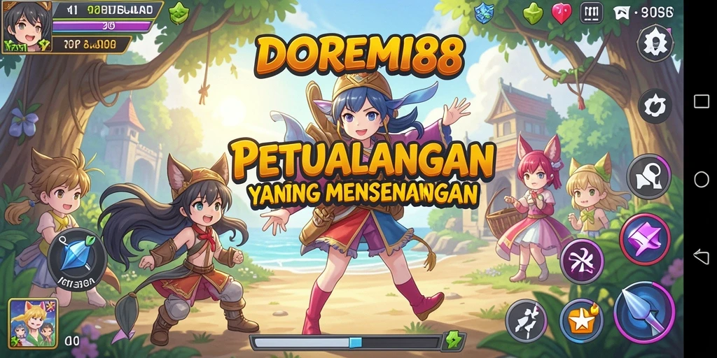 Tampilan gameplay DOREMI88 yang penuh warna dan menarik.