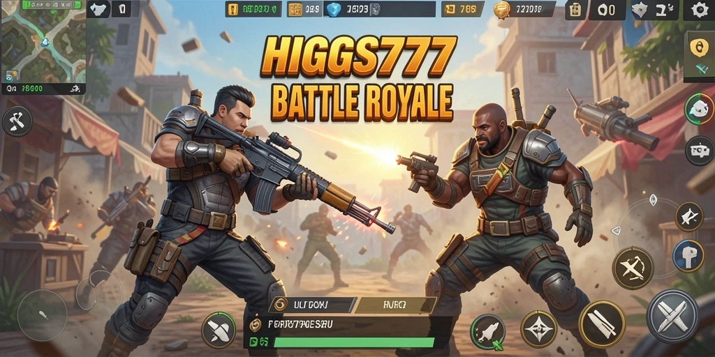 Gameplay HIGGS777 yang mendebarkan dalam pertempuran melawan pemain lain.