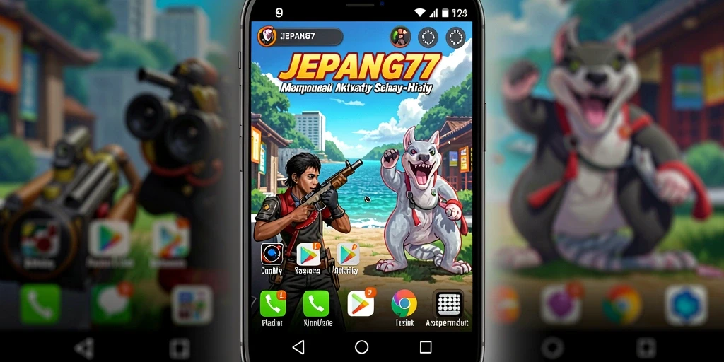 Tampilan utama aplikasi JEPANG77 menunjukkan antarmuka pengguna yang sederhana dan intuitif.