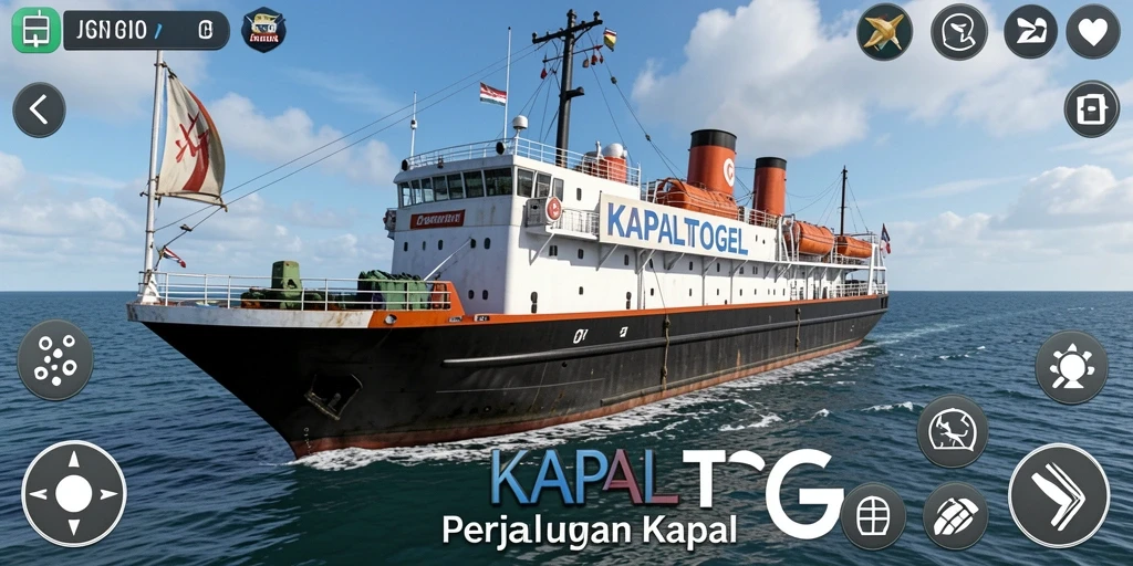 Gameplay KAPALTOGEL yang menakjubkan saat berlayar di laut.