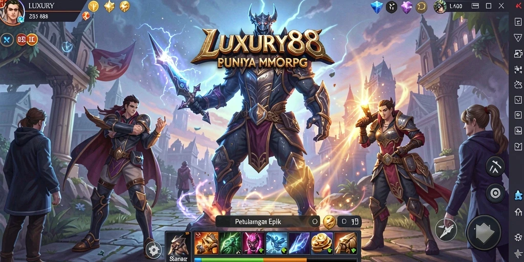 Gameplay LUXURY88 yang memikat dalam dunia MMORPG yang luas.