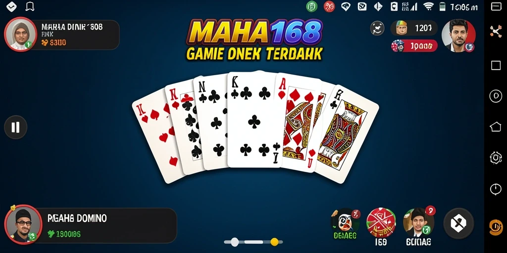 Screenshot gameplay MAHA168 menampilkan aksi seru permainan Domino.
