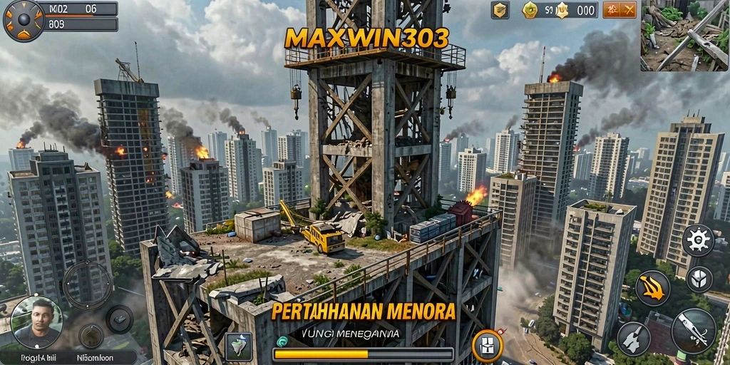 Gameplay seru Tower Defense di MAXWIN303 dengan strategi menara.