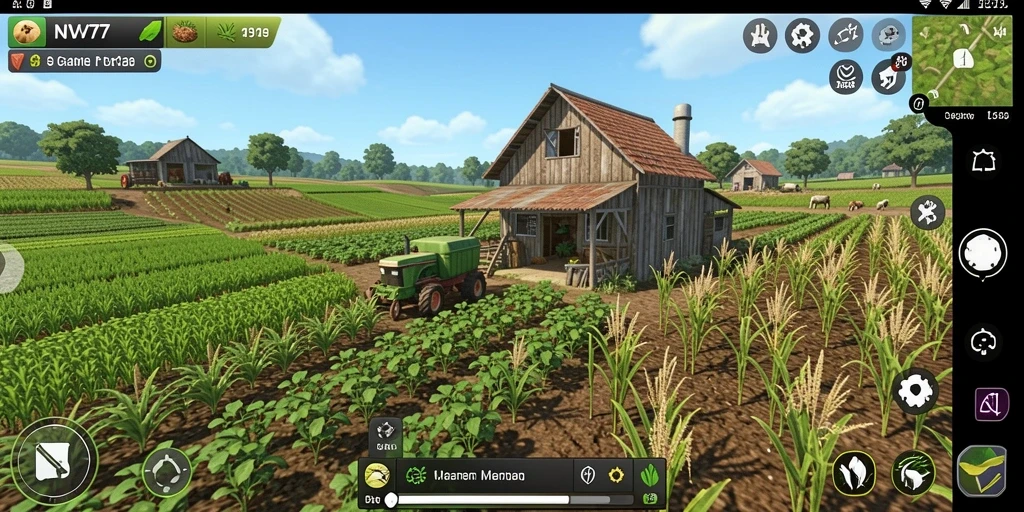 Gameplay menyenangkan dalam NV77 dengan pengalaman bertani yang seru.