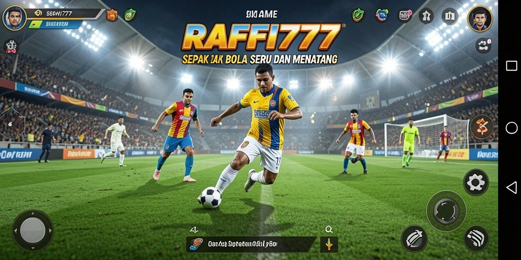 Gameplay RAFFI777 yang mendebarkan di lapangan sepak bola.