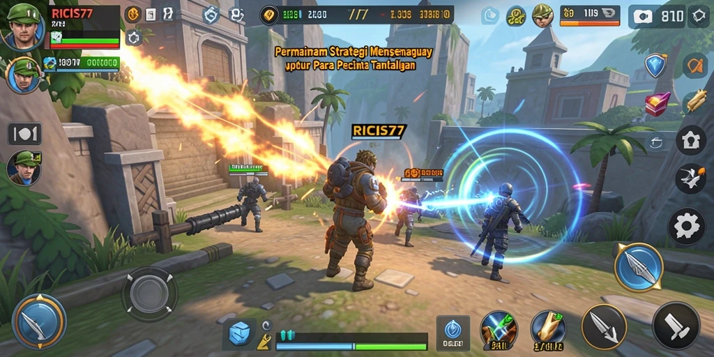 Tampilan gameplay RICIS77 yang seru dan mendebarkan.
