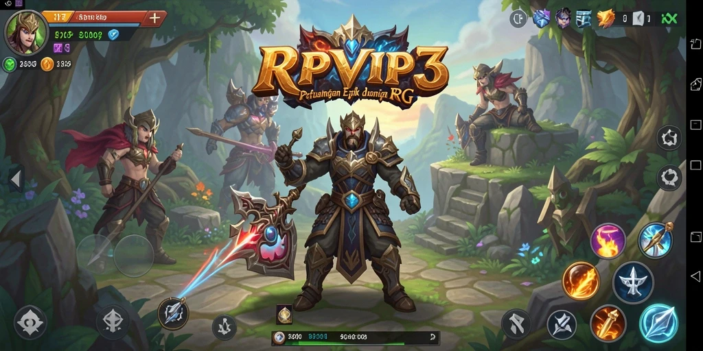 Screenshot gameplay RPVIP3 yang menampilkan petualangan seru.