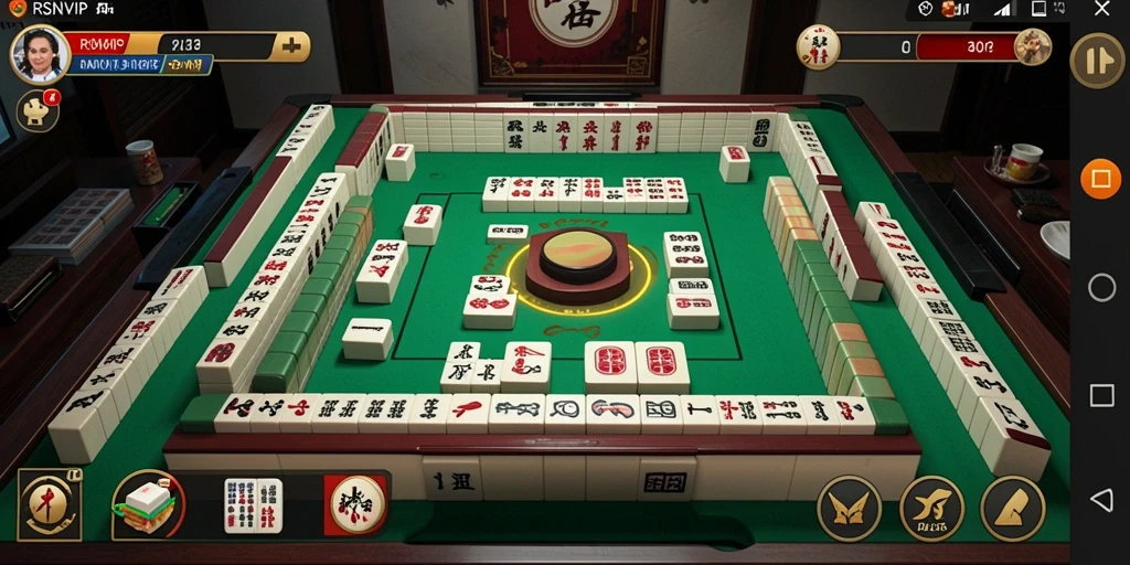 Tampilan gameplay seru dan menantang dalam RSNVIP Mahjong.