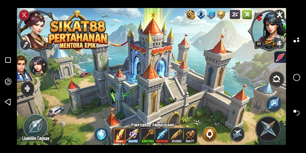 Tampilan gameplay Tower Defense yang menegangkan di SIKAT88.