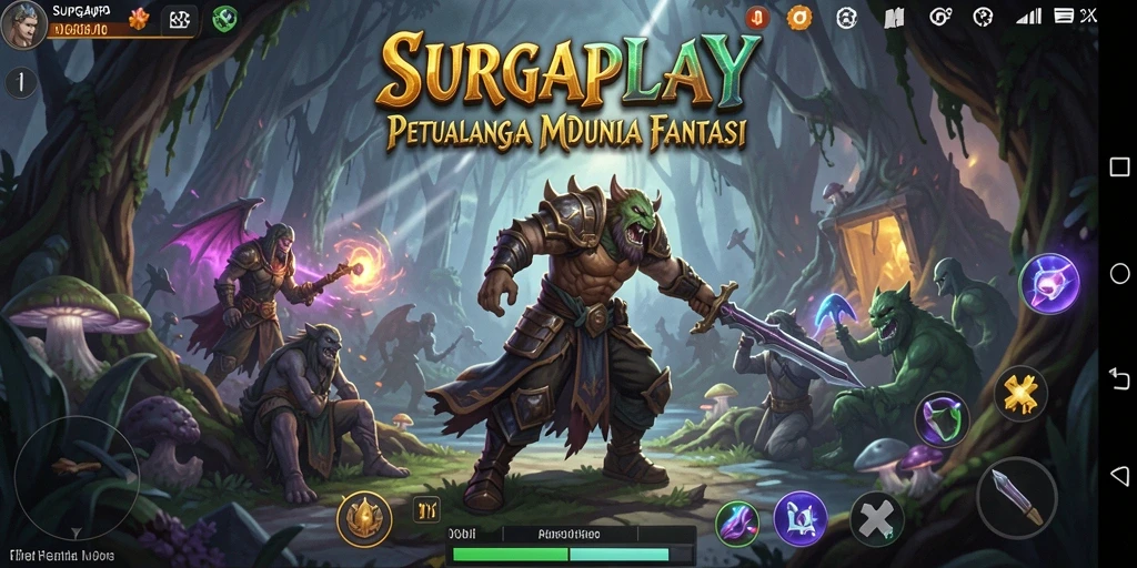 Tangkapan layar utama SURGAPLAY menampilkan aksi petualangan yang mendebarkan.