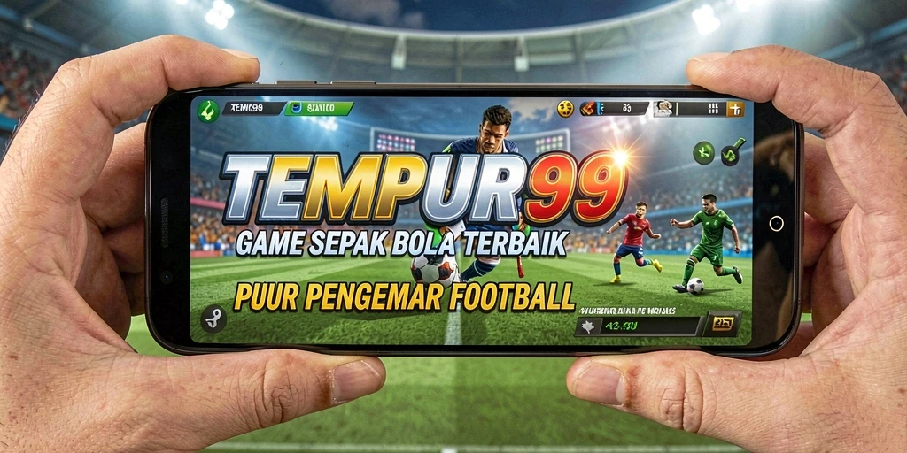 Gameplay mendebarkan TEMPUR99 yang menampilkan aksi di lapangan sepak bola.
