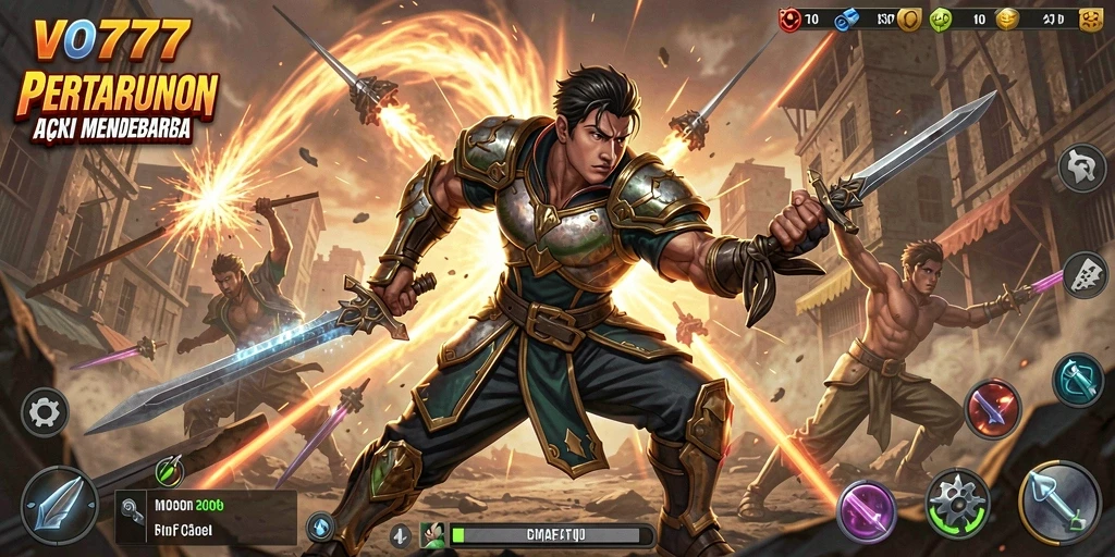 Screenshot menunjukkan aksi gameplay seru dalam VO777.