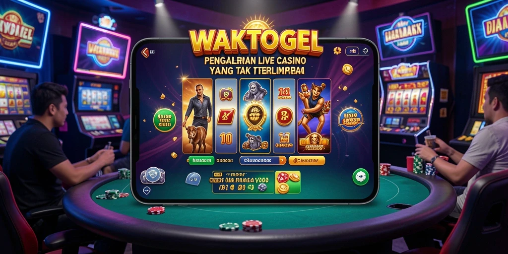 Tampilan Live Casino WAKTOGEL dengan dealer dan pemain interaktif.