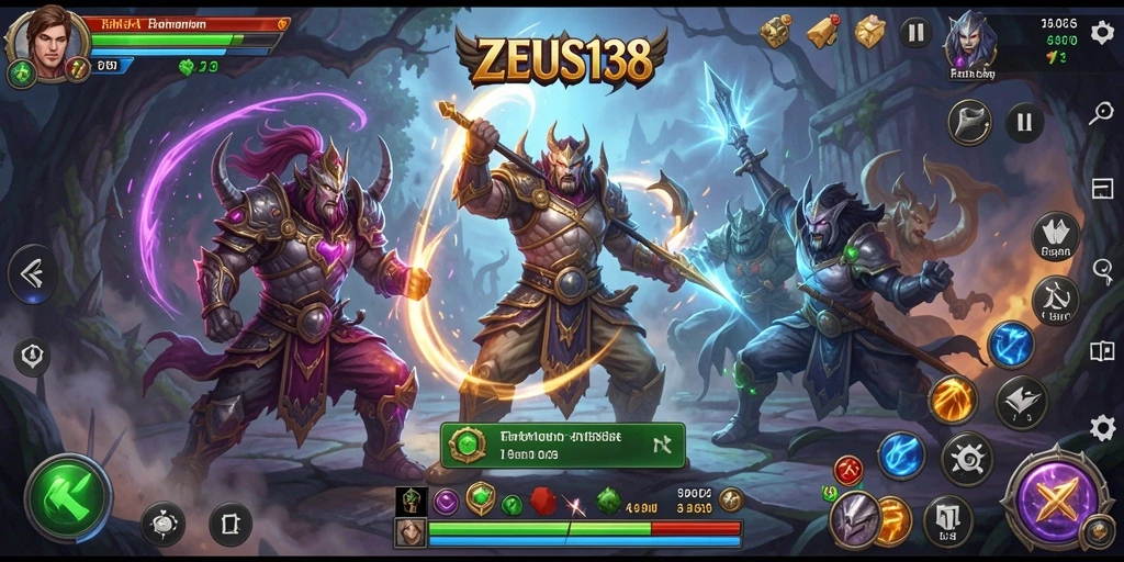 Screenshot gameplay menunjukkan aksi seru di ZEUS138.